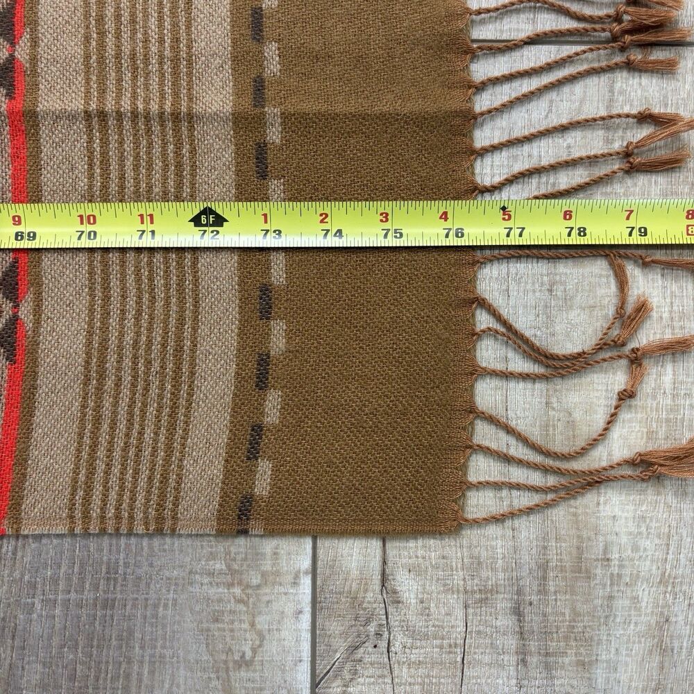H&M Scarf Shawl Aztec Cowboy Boho Western Oversized Fringe Cozy Festival Rodeo - Picture 10 of 10